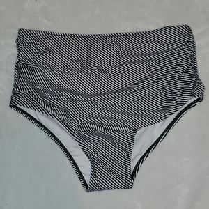 High Waisted Bikini Bottoms Striped